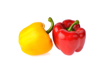 Fresh sweet pepper isolated on white background