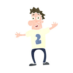 retro cartoon man in shirt number two