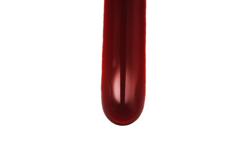 Red drop of blood isolated
