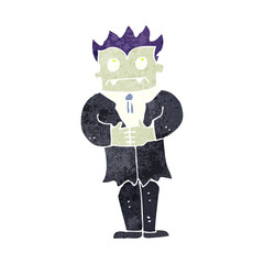 retro cartoon vampire