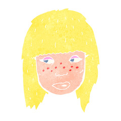 retro cartoon blond face