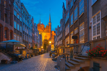 Fototapeta premium Mariacka street in Gdansk Old Town, Poland