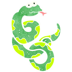 retro cartoon snake