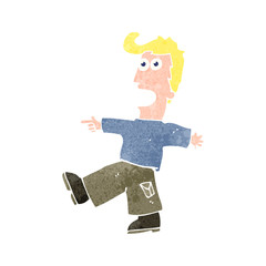 retro cartoon shocked man