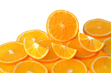 Orange fruit isolated on white background