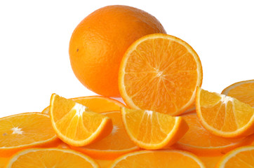 Orange fruit isolated on white background