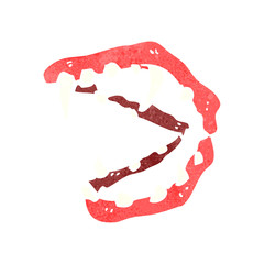 retro cartoon false vampire teeth