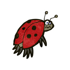 retro cartoon ladybug