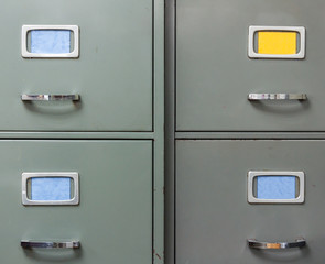 Old steel filing cabinet
