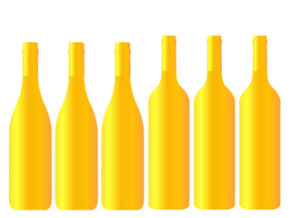Different Kinds of Golden Wine Bottles