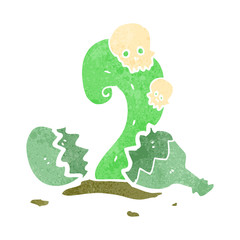 retro cartoon spooky spell bottle