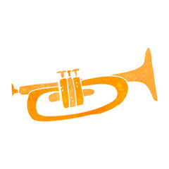 retro cartoon trumpet