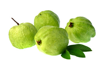 Guava fruit isolated on white background