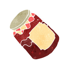 retro cartoon jam jar