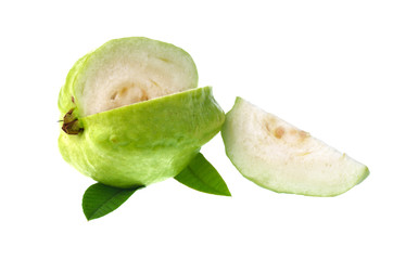 Guava fruit isolated on white background