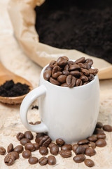 Roasted coffee beans