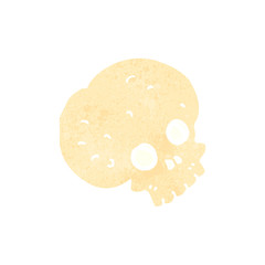 retro cartoon spooky skull