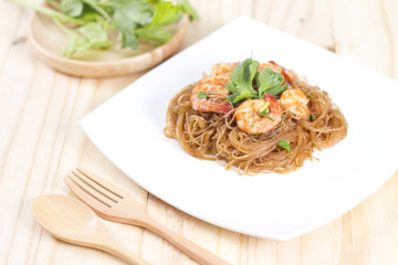 shrimps with glass noodles