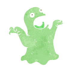 retro cartoon funny ghost