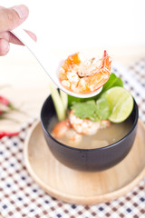 Thai Tom Yum seafood dish