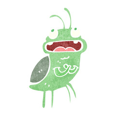 retro cartoon funny little bug