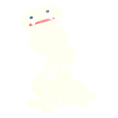 retro cartoon spooky ghost