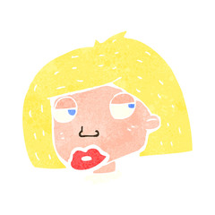 retro cartoon blond woman