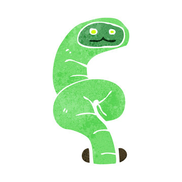 retro cartoon snake