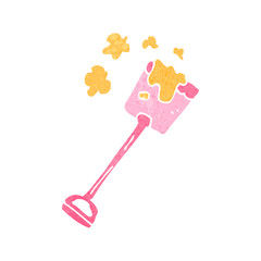 retro cartoon bucket and spade