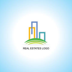 real estates logo concept vector illustration 
