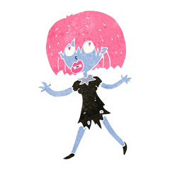 retro cartoon vampire girl