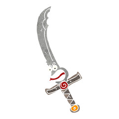 retro cartoon sword