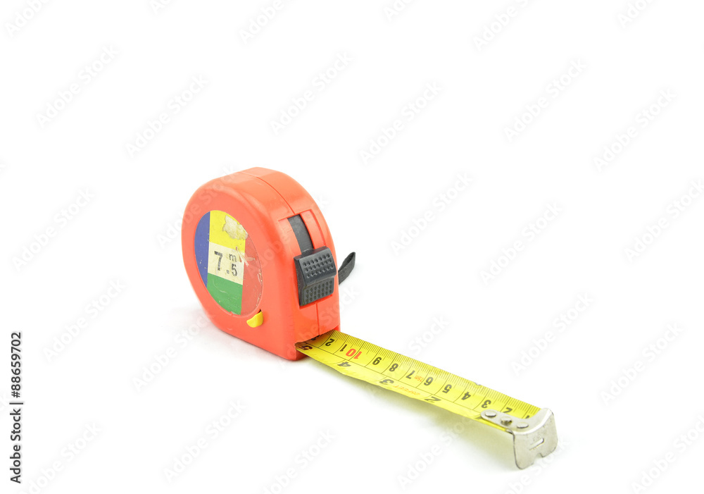 Wall mural tape measure isolated white background