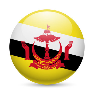 Round glossy icon of Brunei