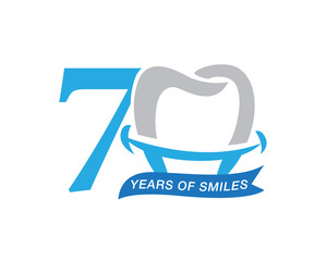 anniversary tooth logo 70