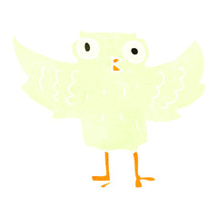 retro cartoon owl
