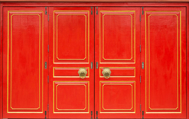Fototapeta premium Traditional Chinese door in Chinese temple.