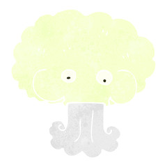 retro cartoon rain cloud