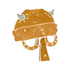 retro cartoon helmet