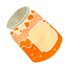 retro cartoon jar of marmalade