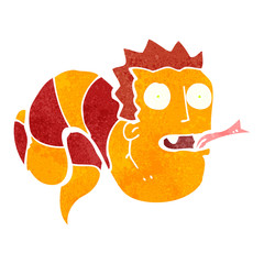 retro cartoon snake man