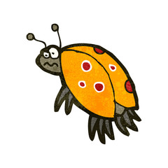 retro cartoon ladybug