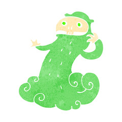 retro cartoon spooky ghost