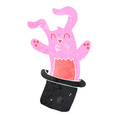 retro cartoon rabbit in hat