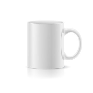 White mug on white