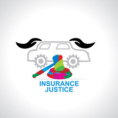 car caring with hand justice concept 