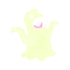 retro cartoon spooky ghost