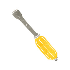 retro cartoon screwdriver
