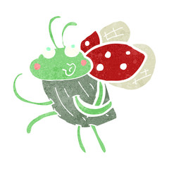 retro cartoon little bug