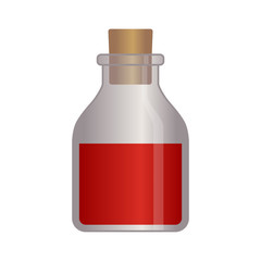 RPG life potion bottle vector illustration for games and websites